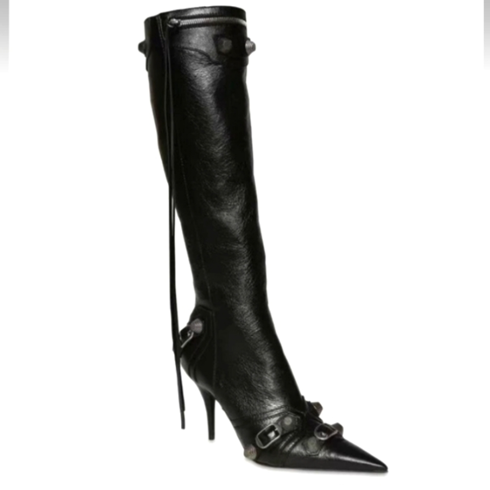 SALE🎁Brand New🎁FREE GIFT INCLUDED🎁 High Knee Heels Boots Zippers Tassel Metal